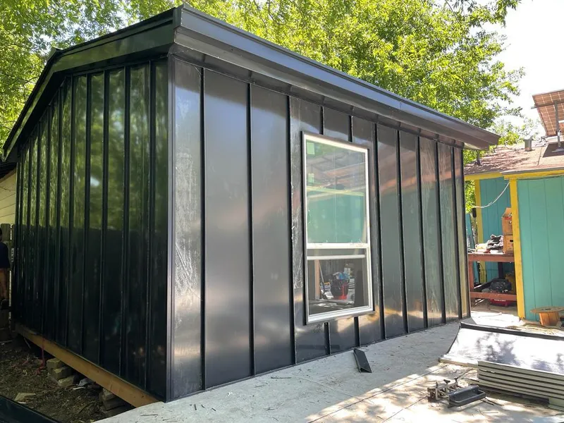 Black standing seam metal wall panels for Metal Roof Installation in Susquehanna